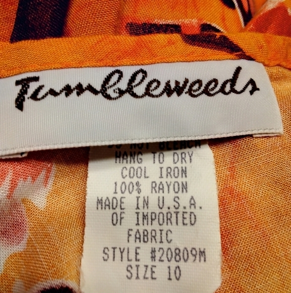 WOMEN'S VINTAGE  LONG FLORAL DRESS SIZE 10 - Picture 6 of 6